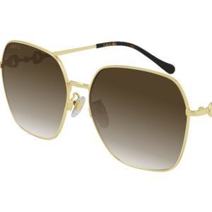 Gucci square metal frame sunglasses
